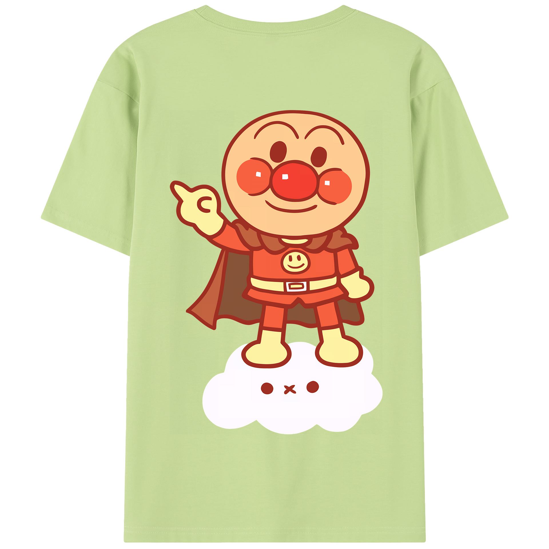 （画像用） アンパンマン Anpanman 綿100％半袖Tシャツ（背面プリント）